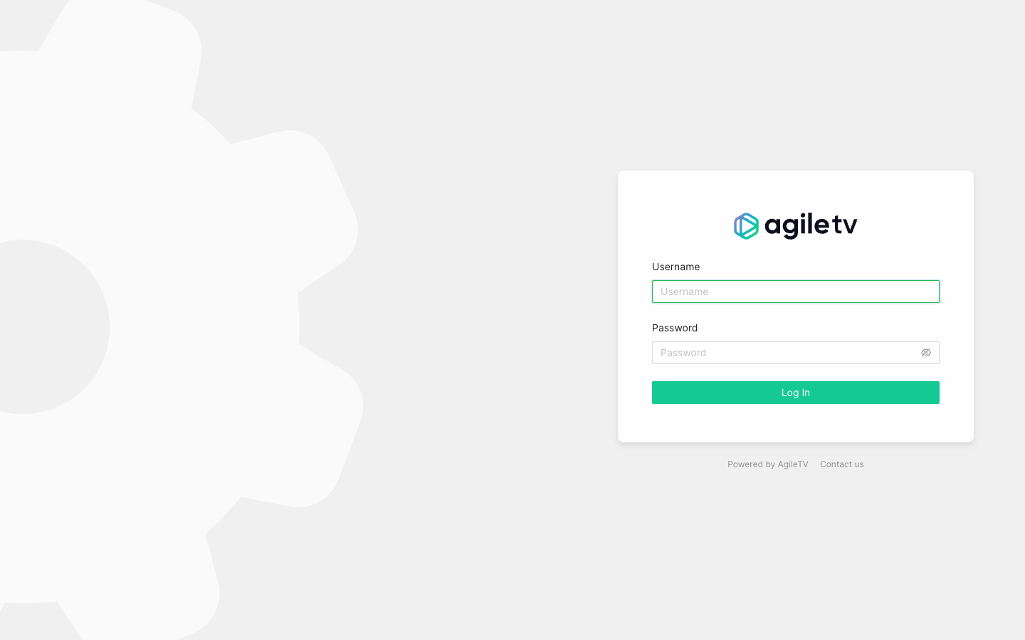 The CDN Manager GUI sign-in page