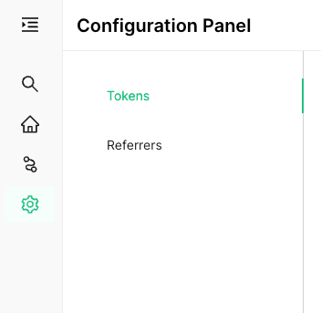 Configuration Panel Menu